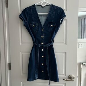 GBG LA Denim Button-Down Dress